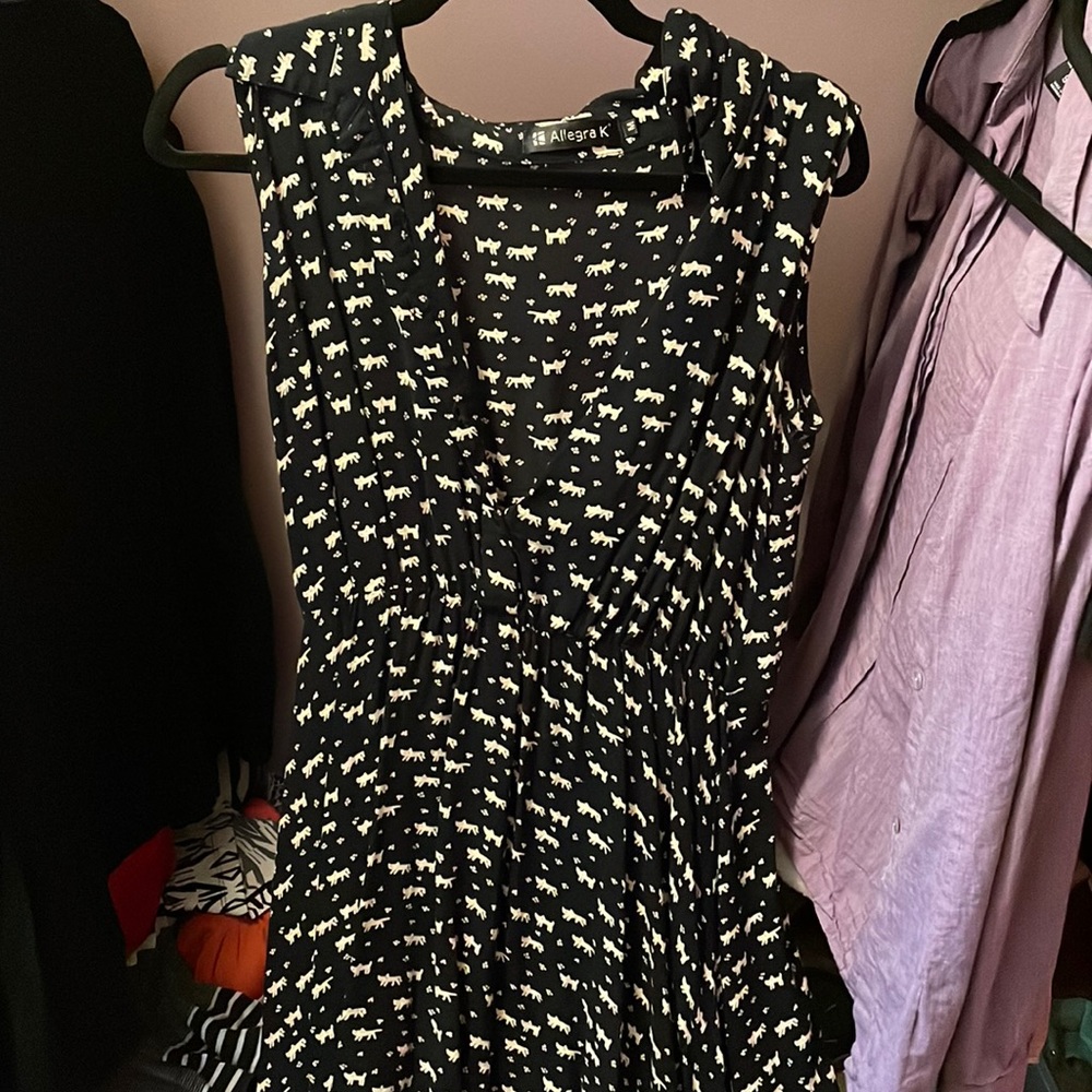 Casual dress with cute foxes on it